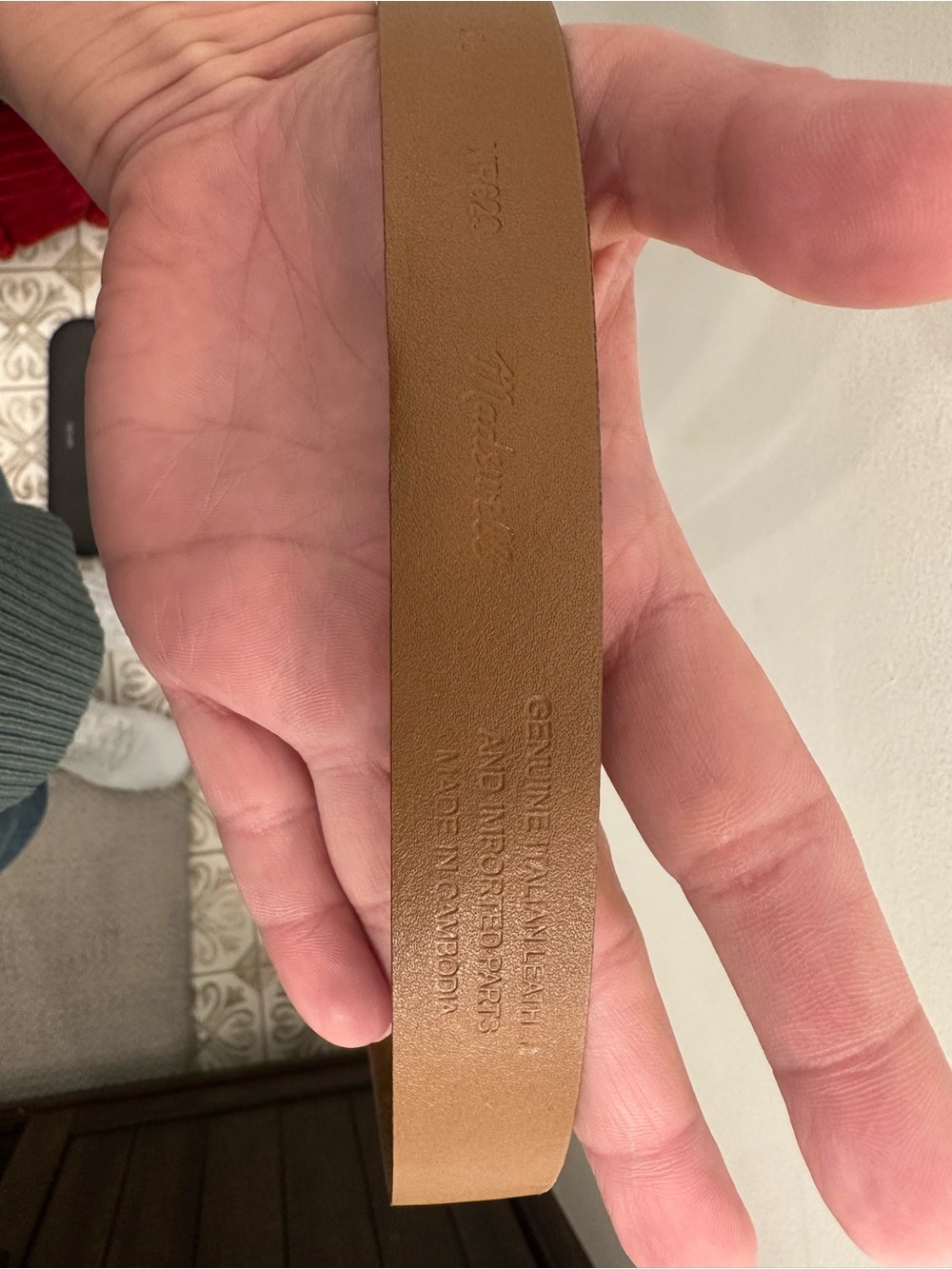 Madewell Triple Keeper Suede Belt SZ XL - Picture 5 of 5
